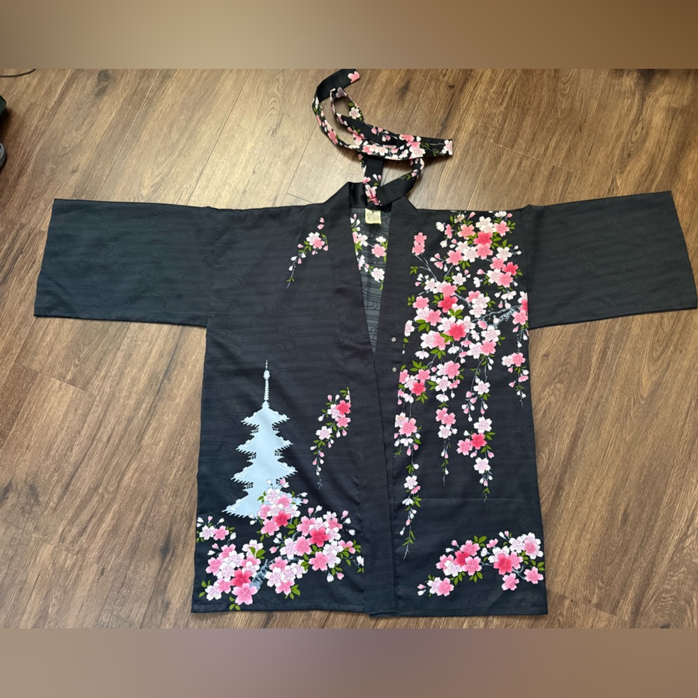 Japanese Kyoto Kimono With Cherry Blossoms